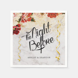 Burgund blush die Nacht vor der Probe Napkins Serviette