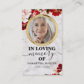 Burgund Blush-Gedenkkarte Gebet-Karte Visitenkarte (Vorderseite)