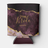 Burgund Blush Gold Foil Agate Marmorroute - The Br Dosenkühler (Vorderseite)