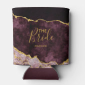 Burgund Blush Gold Foil Agate Marmorroute - The Br Dosenkühler (Rückseite)