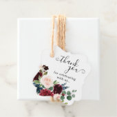 Burgund Blush Navy Bloral Blossom Brautparty Geschenkanhänger (Beispiel)