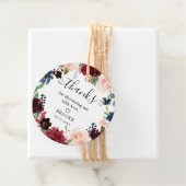 Burgund Blush Navy Bloral Blossom Brautparty Geschenkanhänger (Beispiel)