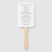 Burgund & Blush Pink 8B Hochzeitsprogramm Handfan Fächer (Rückseite)