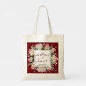 Burgund Blush Pink Bläsermatron der Ehrenhochzeit Tragetasche (Rückseite)