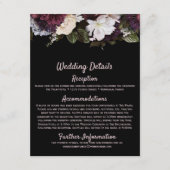 Burgund Blush Pink Blues Hochzeitskarte Begleitkarte (Vorderseite)