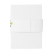 Burgund & Blush Pink Blush Blues Floral 4D Einladungsbanderole (Rückseitenbeispiel)