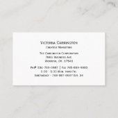 Burgund Blush Pink Floral Moderne Visitenkarte (Rückseite)