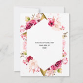 Burgund & Blush Pink Hexagon Save the Date Foto (Rückseite)