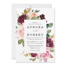 Burgund Blush Pink Peach Gold Floral Boho Hochzeit