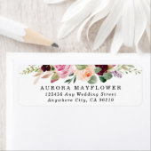 Burgund Blush Pink Peach Gold Hochzeitadresse (Insitu)