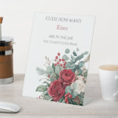 Burgund & Blush Rose schätzen wie viele Küsse Sockelschild (In SItu)