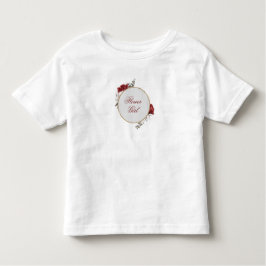 Burgund Blush & White Roses Flower T - Shirt