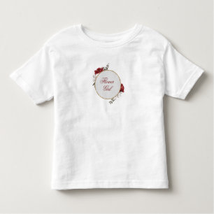 Burgund Blush & White Roses Flower T - Shirt