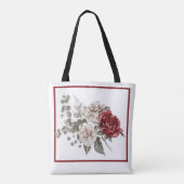 Burgund Blush & White Roses Mutter der Groom-Tasch Tasche (Rückseite)