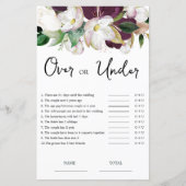 Burgund-Blütenspiel über oder unter Brautparty (Vorderseite)