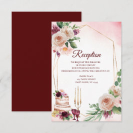 Burgund Boho Weinkultur und Erde Einladung