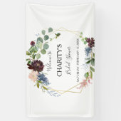 Burgund Brautparty Banner (Vertikal)