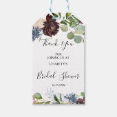 Burgund Brautparty Geschenkanhänger (Vorderseite)