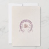 Burgund Bridal Dusche Einladung Jugendstil Rose (Rückseite)