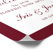 Burgund Burnt Orange Arch Wedding Willkommen Poster (Ecke)