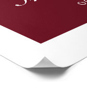 Burgund Burnt Orange Arch Wedding Willkommen Poster (Ecke)