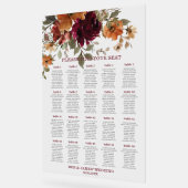 Burgund Burnt Orange Blumenzettel Acrylschild (Winkel)