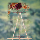 Burgund Burnt Orange Blumenzettel Acrylschild (Neutral)