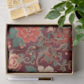 Burgund Chinoiserie Grandmillenial Toile Seidenpapier (Geschenk)