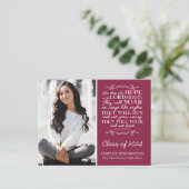 Burgund Christlicher Abschluss Verse Isaiah 40 Postkarte (Stehend Vorderseite)