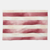 Burgund Cream Streifen Geschirrtuch (Horizontal)