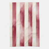 Burgund Cream Streifen Geschirrtuch (Vertikal)