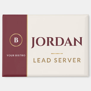 Burgund Creme Restaurant Takeaway Logo Magnet
