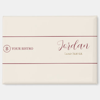 Burgund Creme Restaurant Takeaway Werbeartikel Magnet