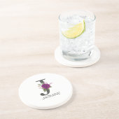 Burgund Dahlie Florales Alphabet Buchstaben Monogr Getränkeuntersetzer (Seite)