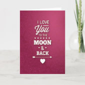 Burgund Damask Abstrakt Valentine Feiertagskarte (Vorderseite)