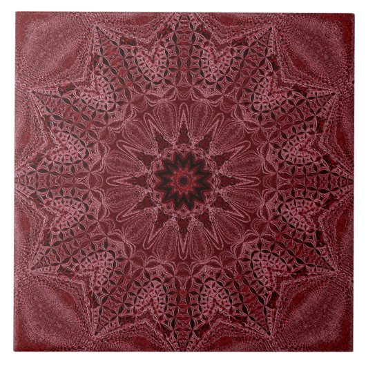 Burgund Decorative Keramik Tile Fliese (Vorderseite)