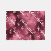Burgund Diamond Personalisiert Fleecedecke (Vorderseite (Horizontal))