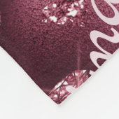 Burgund Diamond Personalisiert Fleecedecke (Ecke)