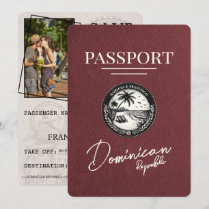 Burgund - Dominikanische Republik - Pass Save the Date