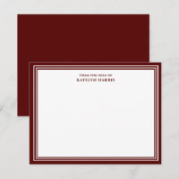 Burgund Dreifachrand Von Schreibtisch Von Flach