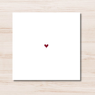 Burgund einfaches minimalistisches kleines Herz oh Mitteilungskarte