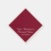 Burgund einfarbig - personalisiert serviette (Ecke)