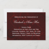 Burgund Elegance Abschluss Ankündigung (Rückseite)