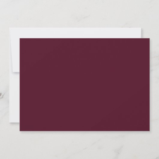 Burgund Elegant Minimalistisch Hochzeit Save The Date (Rückseite)