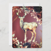 Burgund Elegante Blume, Magischer Weihnachtsmann Einladung (Rückseite)