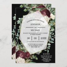 Burgund Elfenbein Dunkellaune Rose Eukalyptus