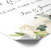 Burgund Elfenbeinflora Liebe ist Sweet Nehmen Sie Poster (Ecke)