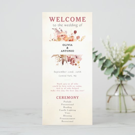 Burgund & Elfenbeinküste Elegante Programm (Stehend Vorderseite)