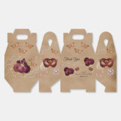 Burgund Englisch Rose, Quinceañera Masquerade Geschenkschachtel (Ungeklappt)