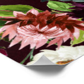 Burgund Fabulous 50 Geburtstagsfeier 54x40 Poster (Ecke)